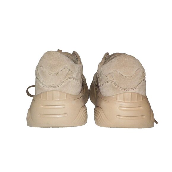 EU 38 Women's 7.5 Zara Platform Sneakers Shoes Beige Suede 2.5 Inch Heel Y2K - Picture 6 of 12